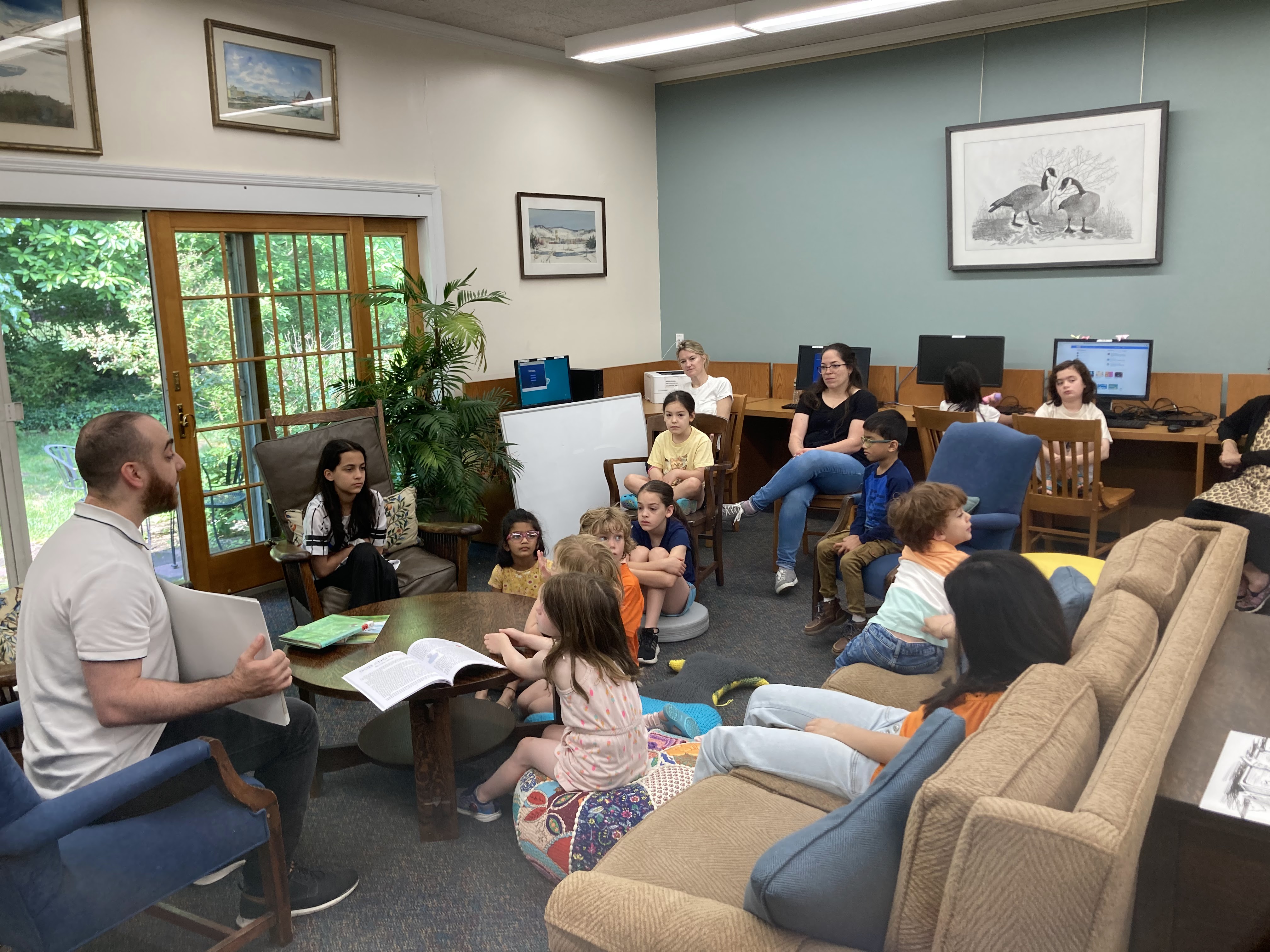 children listening to presentation