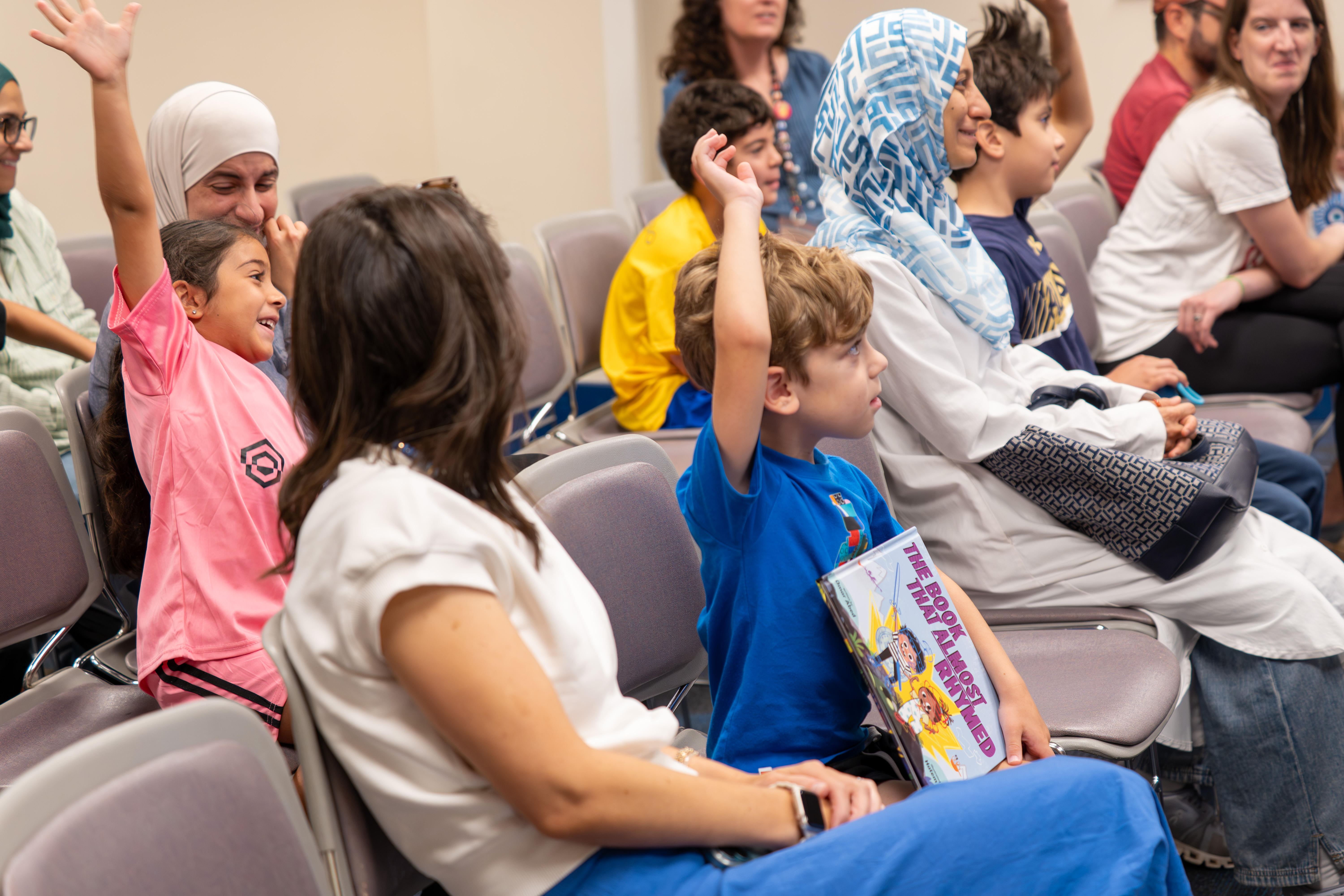 Children raising hands